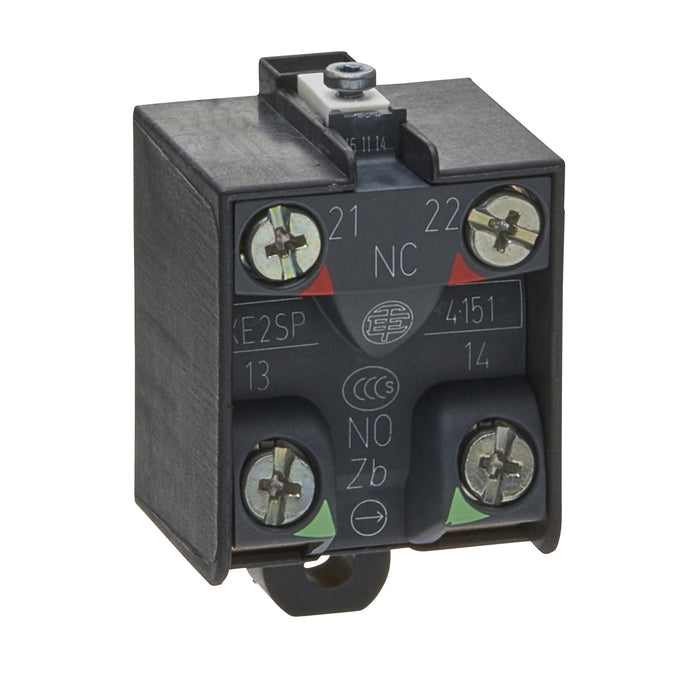 Preventa XPE, Contact block, snap action, for 1 step or 2 step foot switch, 1 NO + 1 NC