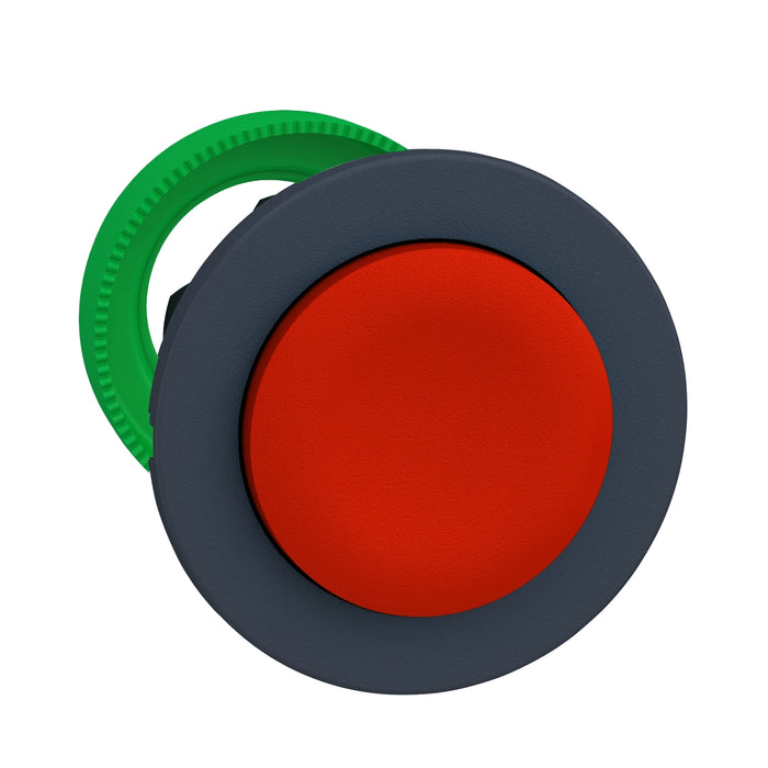 Head for non illuminated push button, Harmony XB5, XB4, flush mounted red projecting pushbutton