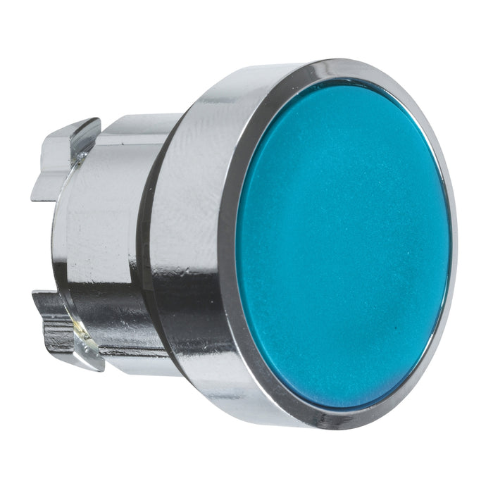 Head for non illuminated push button, Harmony XB4, blue flush pushbutton Ø22 mm push unmarked