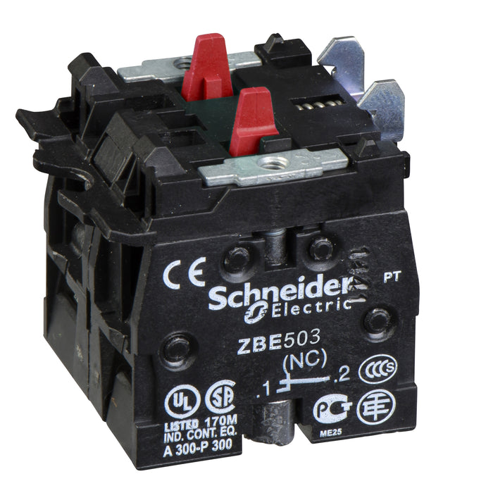 Harmony XB4, High power switching contacts block, silver alloy, screw clamp terminal, 2 NO