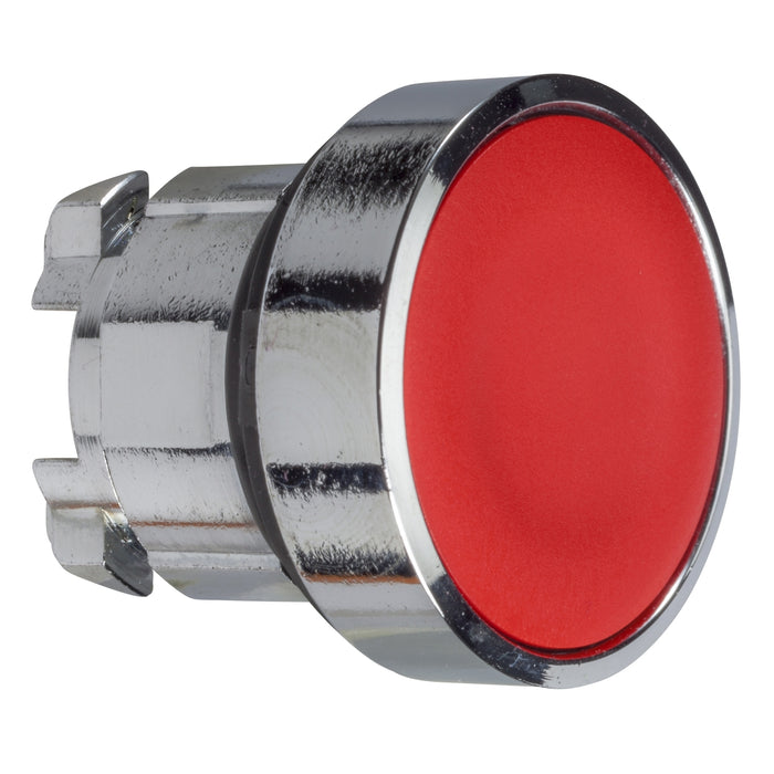 Harmony XB4, Push button head, metal, red, flush, Ø22, push-push, unmarked