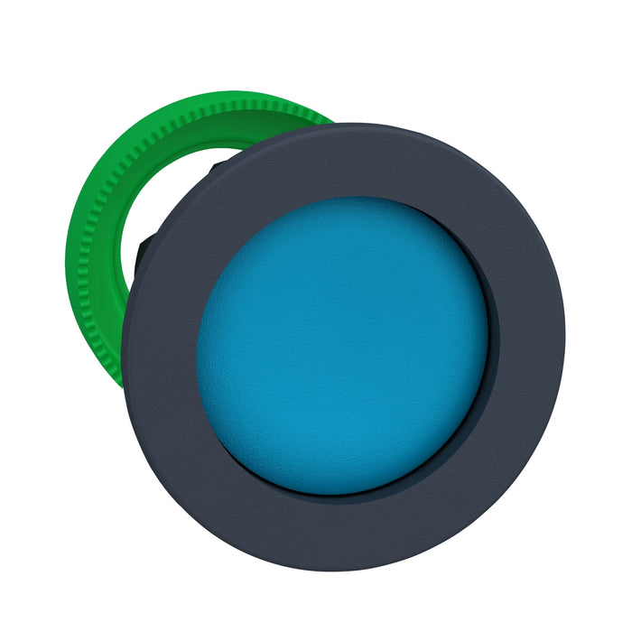 Head for non illuminated push button, Harmony XB5, XB4, flush mounted blue pushbutton recessed
