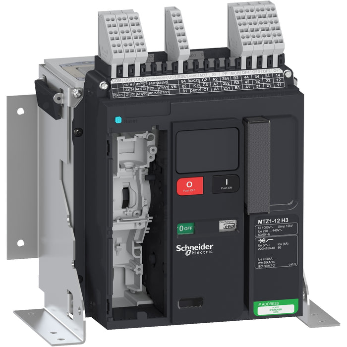 Circuit breaker Masterpact MTZ1 12H3, 1250 A, 3P fixed, without Micrologic