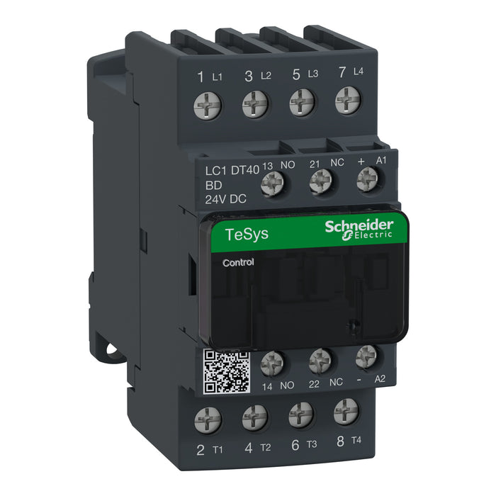 TeSys D contactor - 4P(4 NO) - AC-1 - <= 440 V 40 A - 24 V DC standard coil