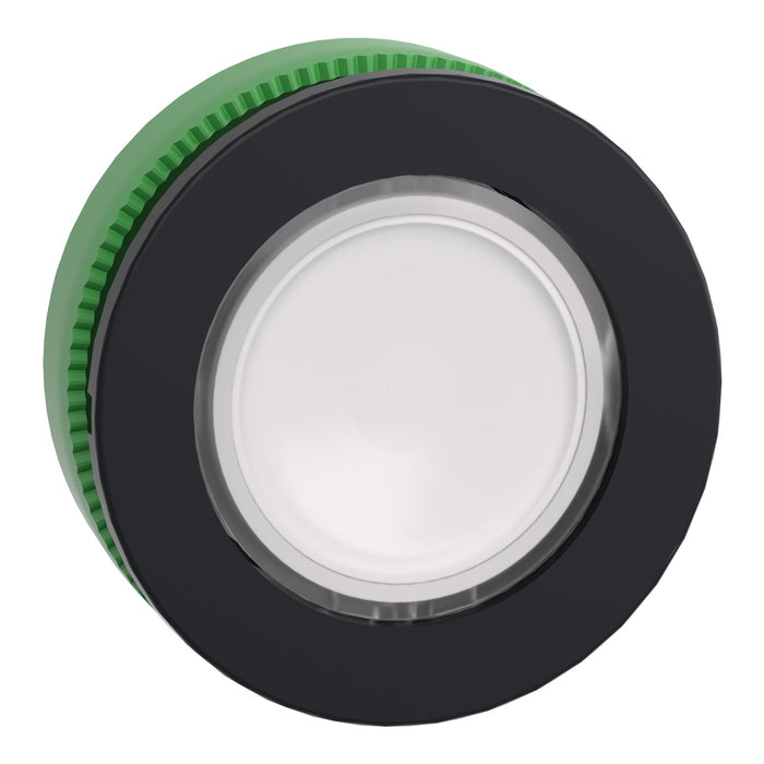 Head for pilot light, Harmony XB5, flush mounted white integral led