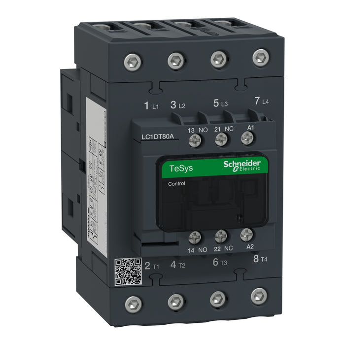 TeSys D contactor - 4P(4 NO) - AC-1 - <= 440 V 80 A - 110 V AC 50/60 Hz coil