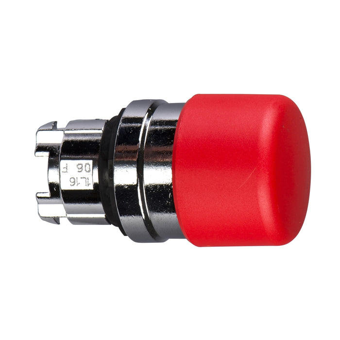 Harmony XB4, Mushroom push button head Ø30, metal, red, Ø22, spring return