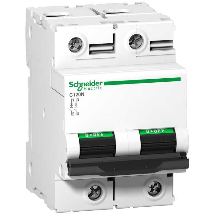 Miniature circuit-breaker, Acti9 C120N, 2 pole, 125 A, C curve, 10000 A (IEC 60898-1), 10 kA (IEC 60947-2)