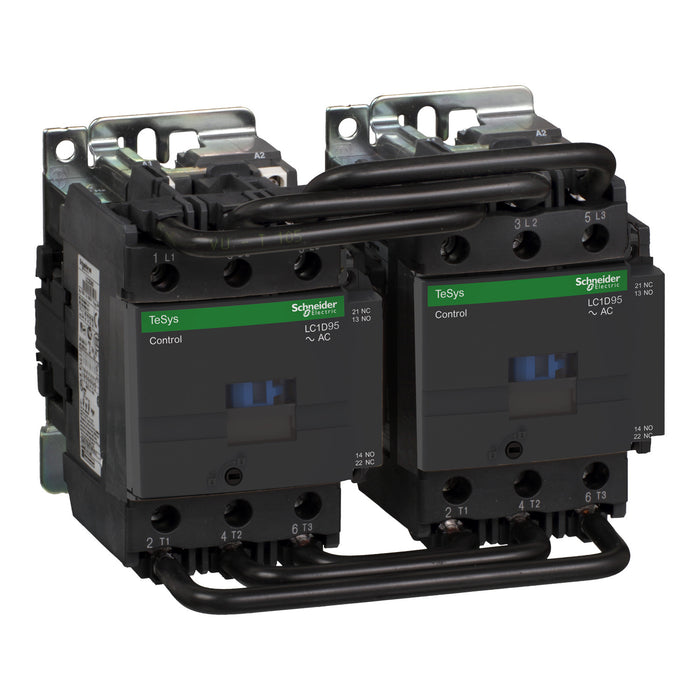 TeSys D reversing contactor - 3P(3 NO) - AC-3 - <= 440 V 95 A - 110 V AC coil