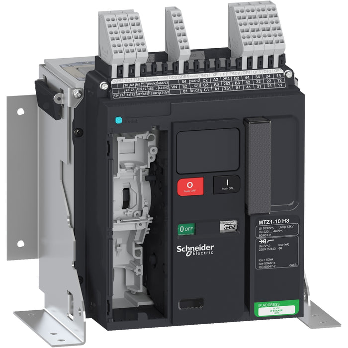 Circuit breaker Masterpact MTZ1 10H3, 1000 A, 3P fixed, without Micrologic