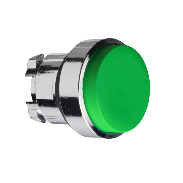 Harmony XB4, Push button head, metal, projecting, green, Ø22, spring return, unmarked