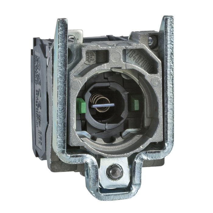 Complete body/contact assembly and light block, Harmony XB4, with body/fixing collar for BA9s bulb 250 V 2 NO