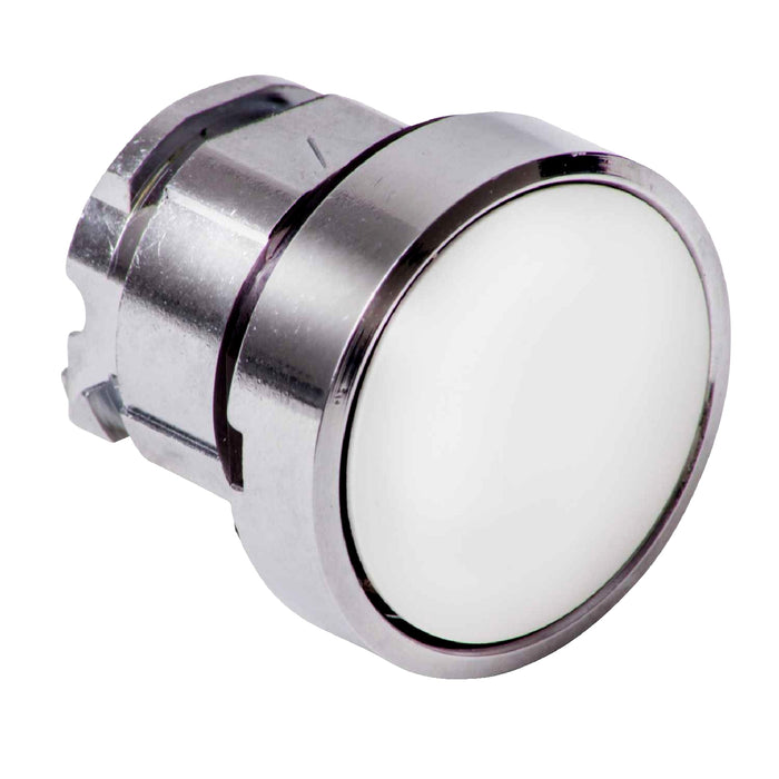 Head for non illuminated push button, Harmony XB4, white flush pushbutton Ø22 mm push unmarked