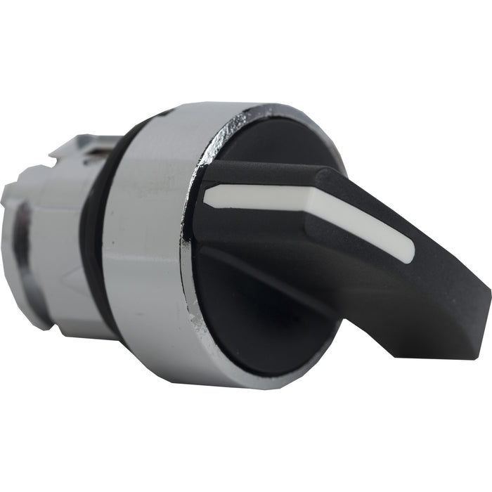 Harmony XB4, Selector switch head, metal, black, Ø22, long handle, 2 positions, stay put