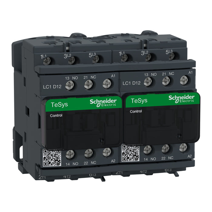 TeSys D reversing contactor - 3P(3 NO) - AC-3 - <= 440 V 12 A - 230 V AC coil