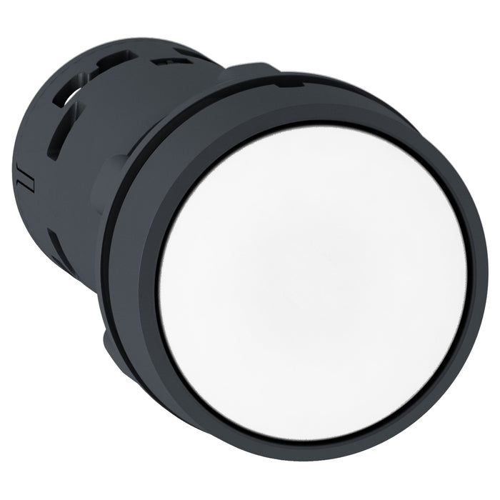 Push button, Harmony XB7, PB, Spring Rtn, white, NO+NC