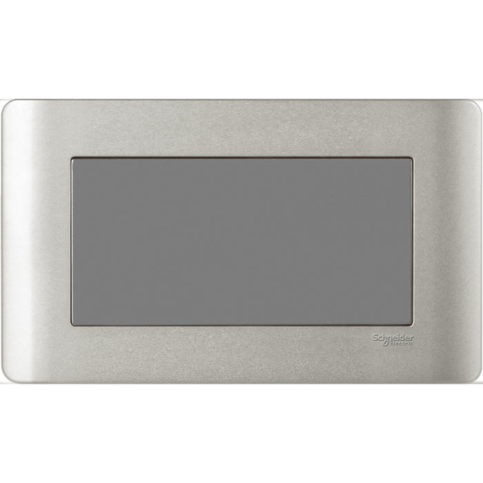 Twin Gang Blank Plate, Silver Satin