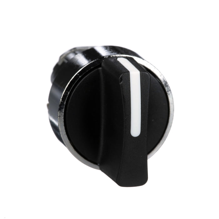 Harmony XB4, Selector switch head, metal, black, Ø22, 3 positions, stay put