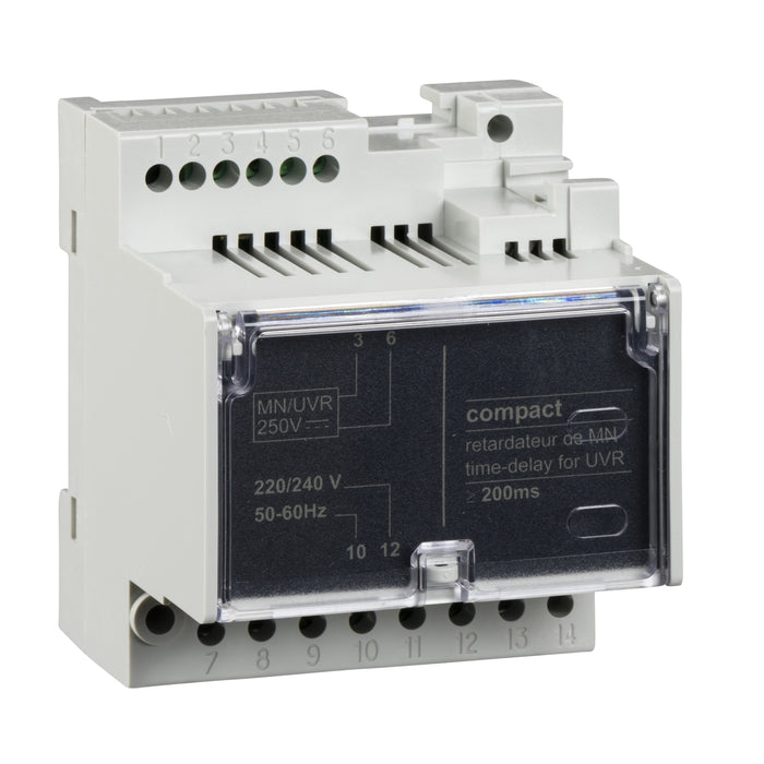 non adjustable time delay relay for MN voltage release, 220/240 VAC 50/60Hz