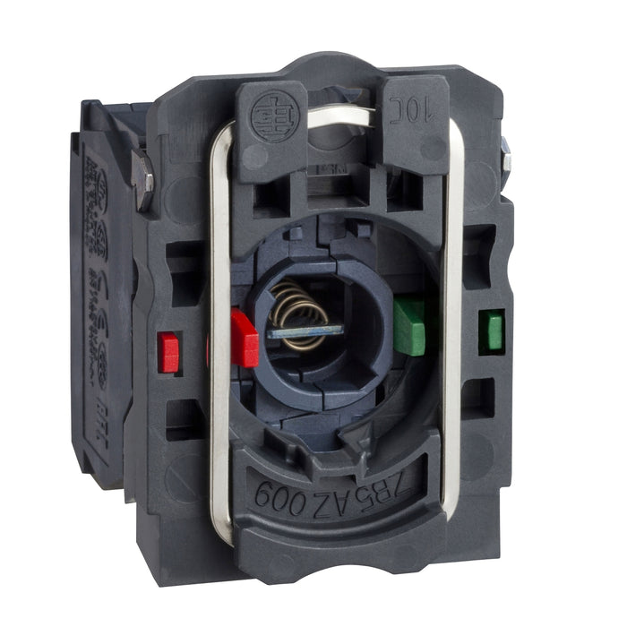 Harmony XB5, Light block with body/fixing collar, plastic, blue, for BA9s bulb, <= 250 V, 1 NO + 1 NC