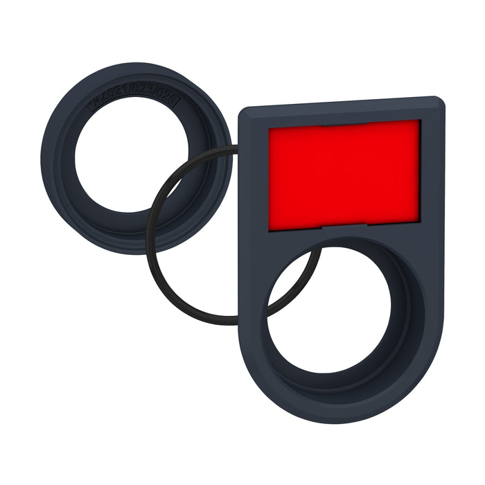 Harmony XB5, Flush mounting kit Ø30 for push buttons and pilot lights Ø22, plastic, 2-line legend