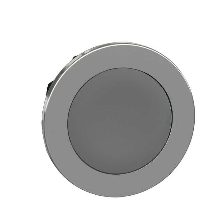 Head for non illuminated push button, Harmony XB4, flush mounted grey flush caps pushbutton