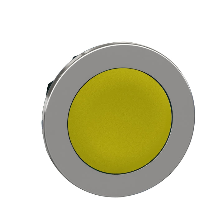 Head for push button, Harmony XB4, flush mounted yellow flush caps pushbutton push