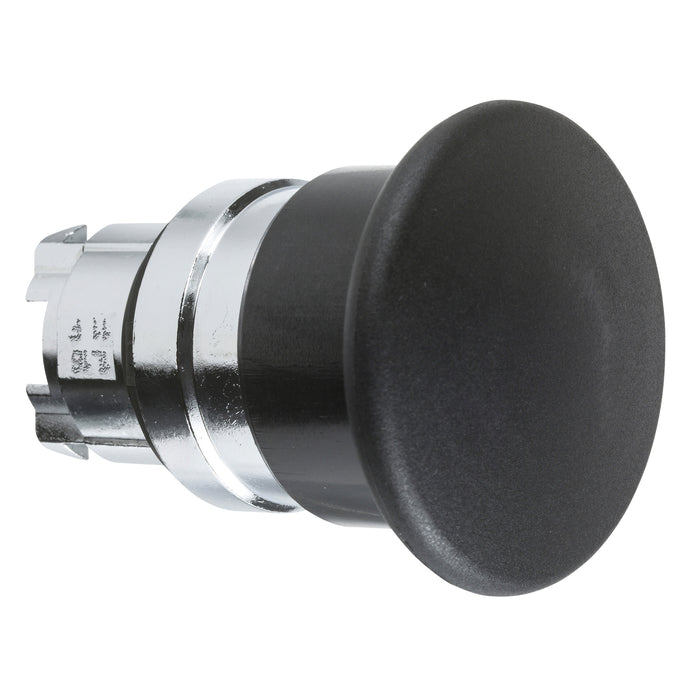 Harmony XB4, Mushroom push button head Ø40, metal, black, Ø22, spring return