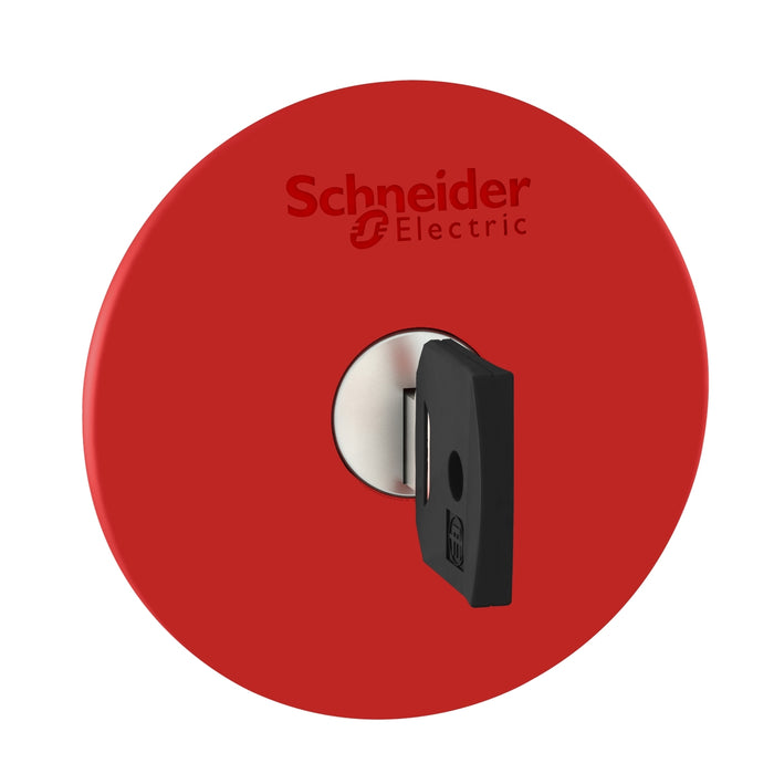red Ø60 Emergency stop, switching off head Ø22 trigger and latching key release