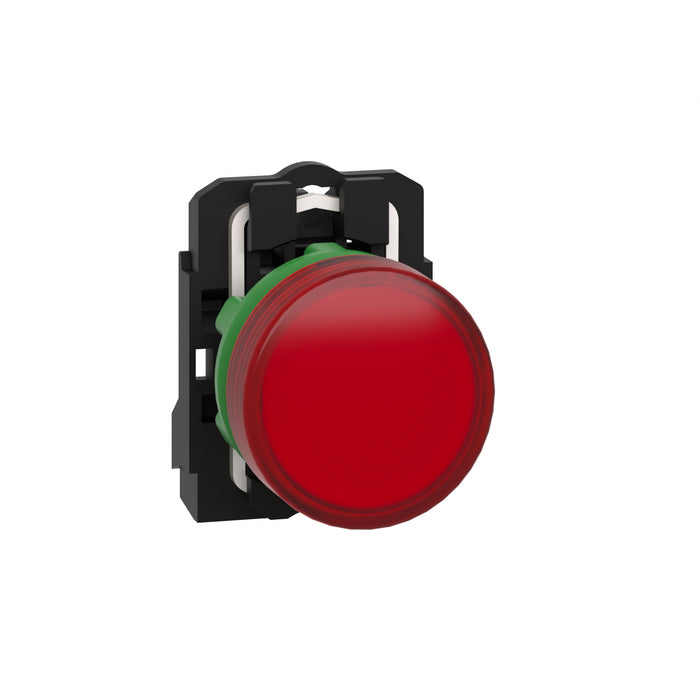 Harmony XB5, Pilot light, plastic, red, Ø22, plain lens with integral LED, 24 V AC/DC