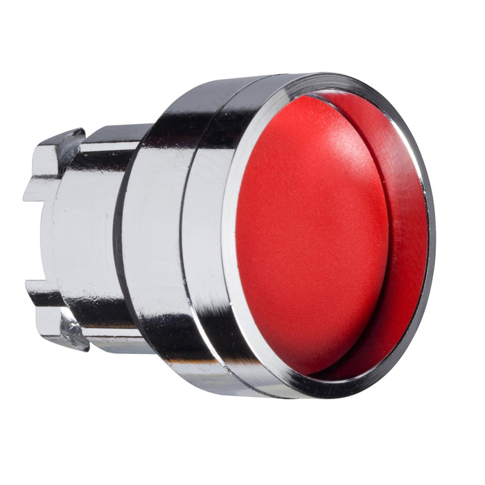 Head for non illuminated push button, Harmony XB4, red recessed pushbutton Ø22 mm spring return unmarked