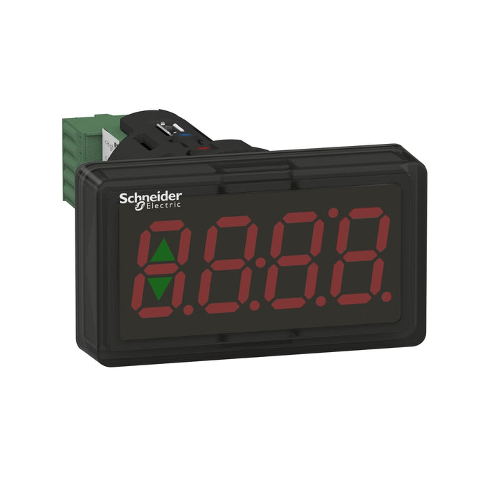 Harmony XB5, Digital panel meter, plastic, black, Ø22, 4 digit red LED display, 4...20 mA input