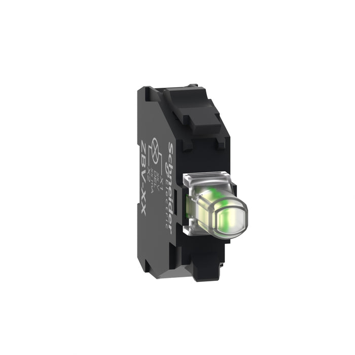 Harmony XB4, Light block for head Ø22, white, integral LED, 110...120 V AC