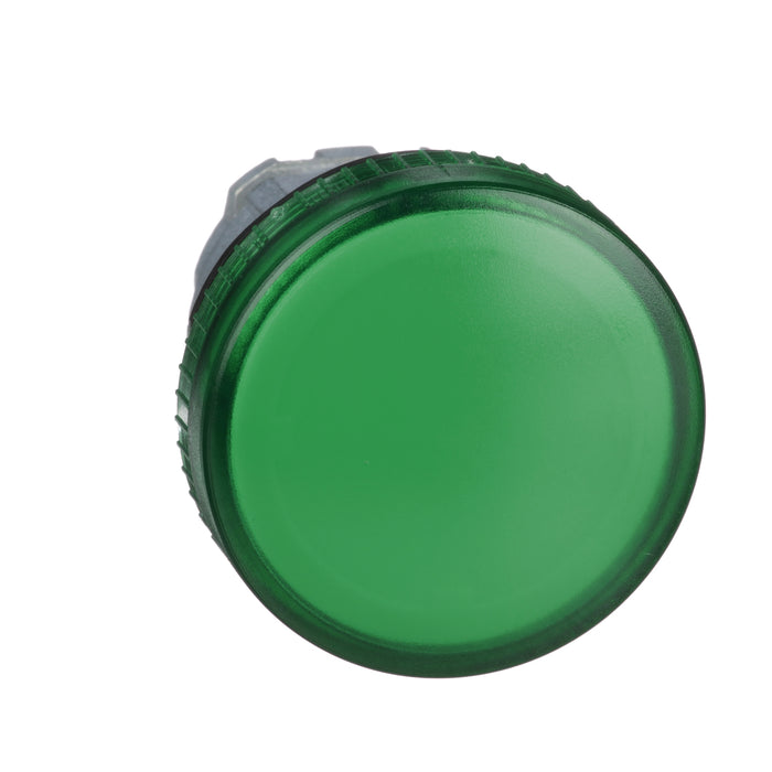 Harmony XB4, Pilot light head, metal, green, Ø22, plain lens for BA9s bulb