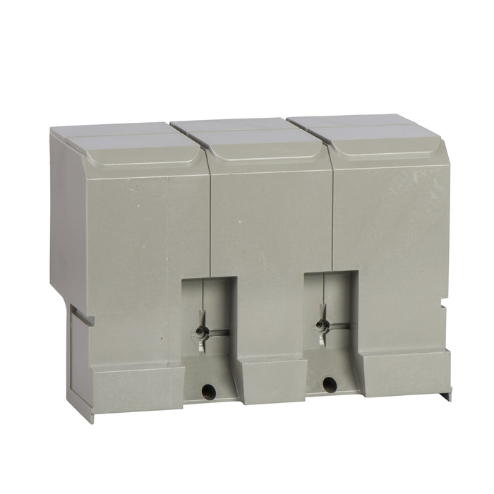 long terminal shield, fixed MasterPact NT and ComPact NS630b to NS1600, IP40, 3 poles
