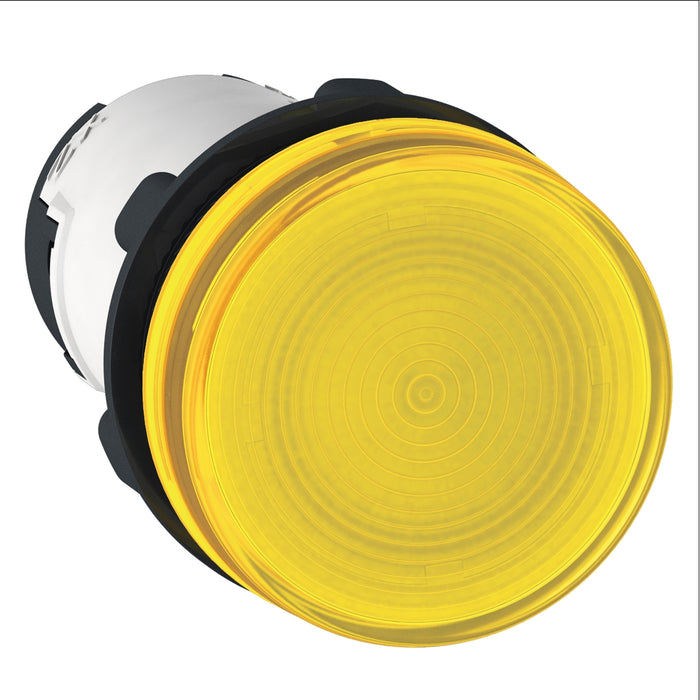 Pilot light, Harmony XB7, round Ø22 mm, yellow, bulb BA 9 s, 230 V, screw clamp terminals