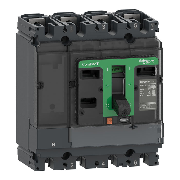 Switch disconnector ComPacT NSX250NA, 4 poles, 250A, AC22A, AC23A