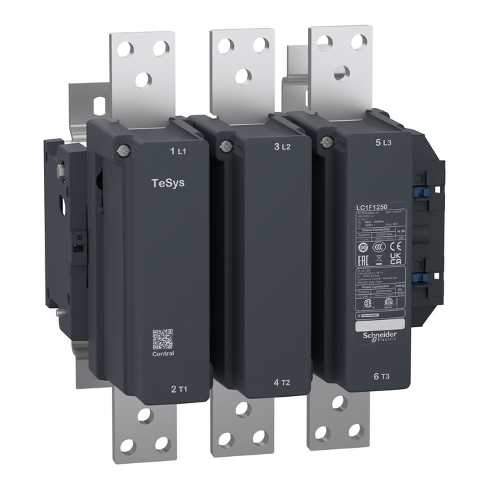 TeSys F contactor, 3 pole (3 NO)-AC-1 <= 440V 1260 A with coil LX1/ LX9, 110-600VAC 40/400Hz, LX4, 48-250VDC