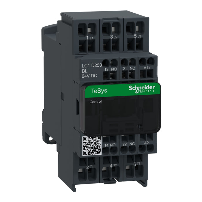 TeSys D contactor - 3P(3 NO) - AC-3 - <= 440 V 25 A - 24 V DC coil