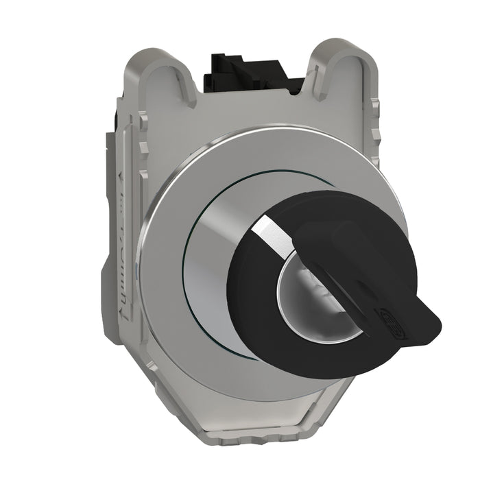 Selector switch, Harmony XB4, flush mounted Ø 30.5 key 455 2 pos key release left 1 NO