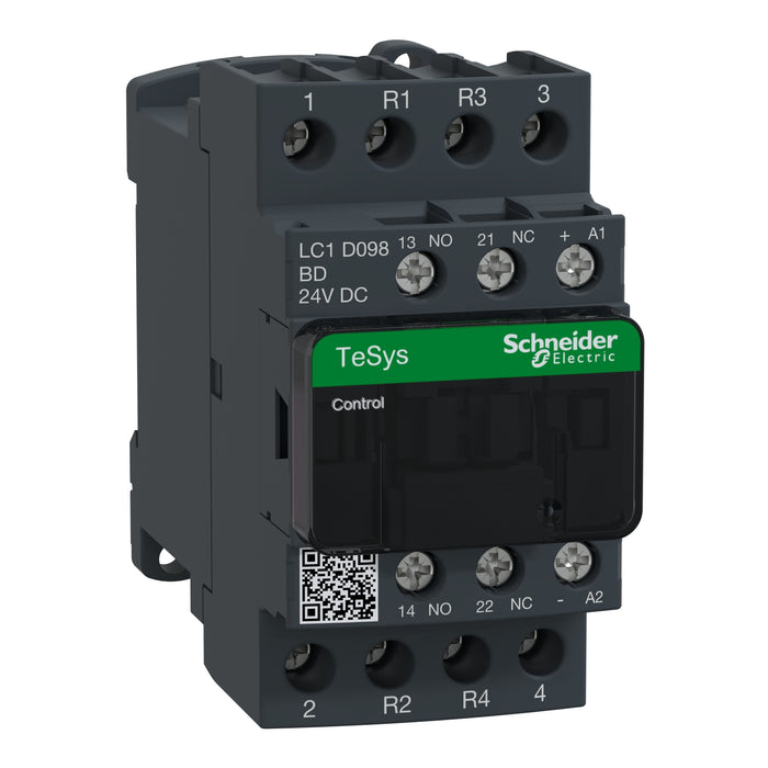 TeSys D contactor - 4P(2 NO + 2 NC) - AC-1 - <= 440 V 20 A - 24 V DC coil
