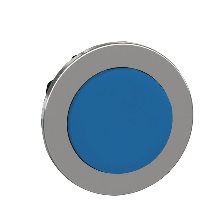 Head for non illuminated push button, Harmony XB4, flush mounted blue projecting pushbutton push