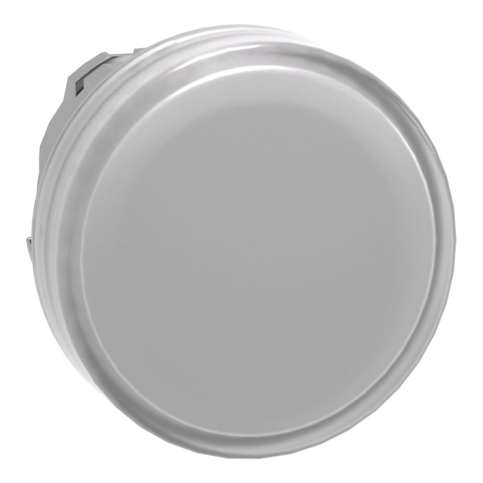 Harmony XB4, Pilot light head, metal, white, Ø22, plain lens for integral LED