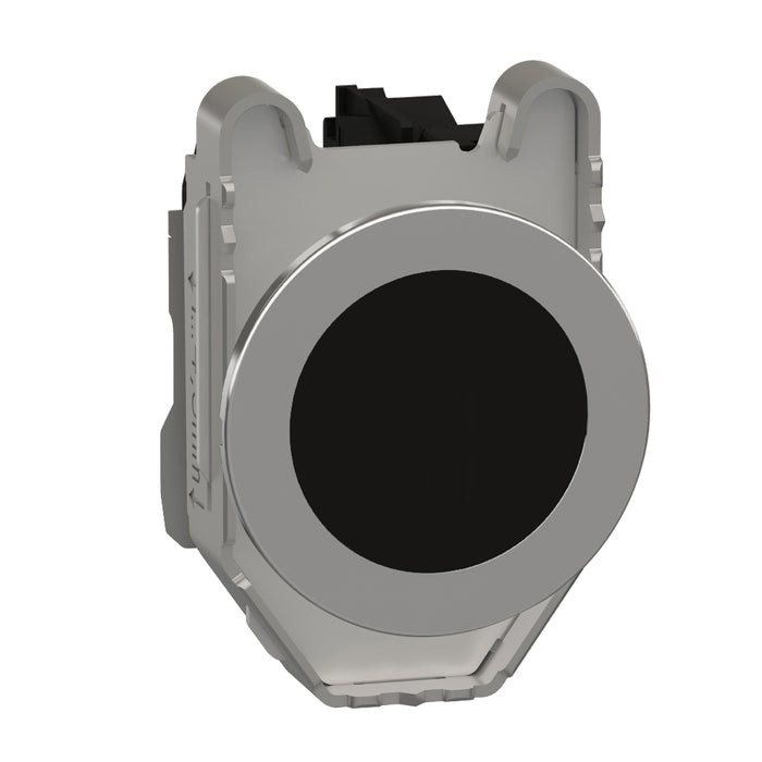 Harmony XB4, Push button flush mounted, metal, black, Ø30, spring return, unmarked, 1 NO