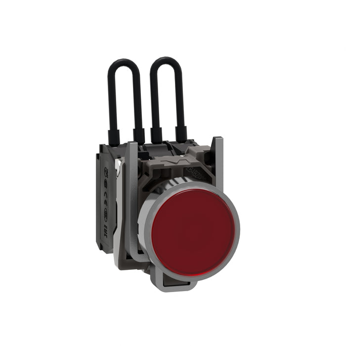 Push to test pilot light, Harmony XB4, 110 120 V red