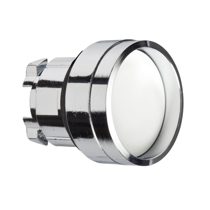 Head for non illuminated push button, Harmony XB4, white recessed pushbutton Ø22 mm spring return unmarked