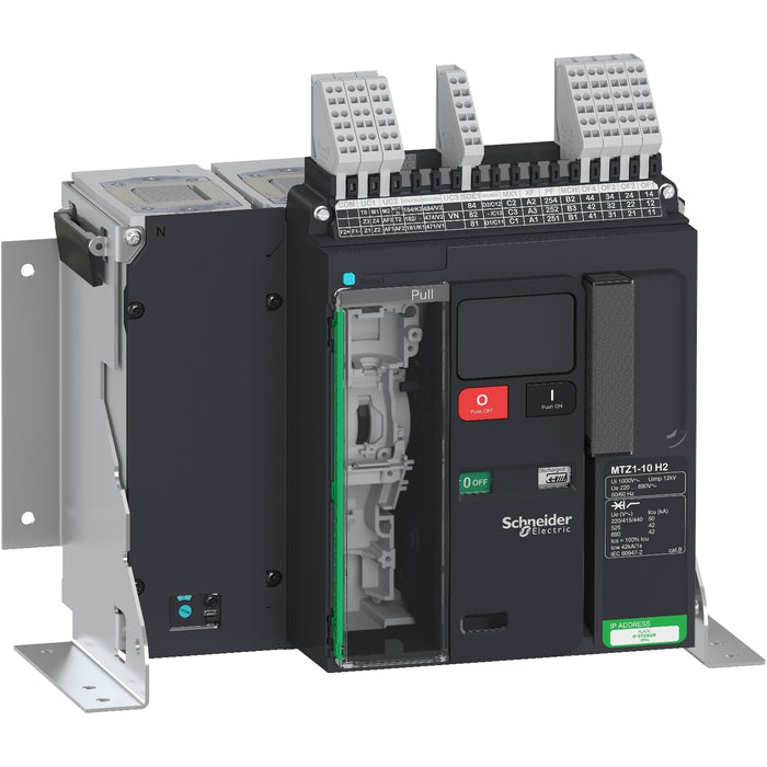 Circuit breaker Masterpact MTZ1 10H2, 1000 A, 4P fixed, without Micrologic