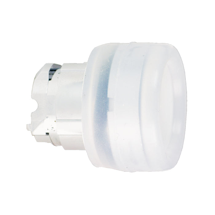 Harmony XB4, Push button head, metal, projecting, white, Ø22, spring return, booted, unmarked