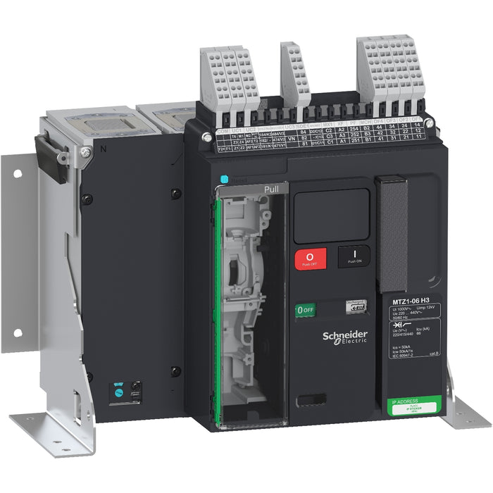 Circuit breaker Masterpact MTZ1 06H3, 630 A, 4P fixed, without Micrologic