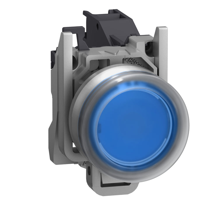 Complete push button, Harmony XB4, Explosive atmosphere, pushbutton blue with boot